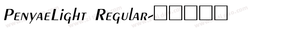 PenyaeLight Regular字体转换